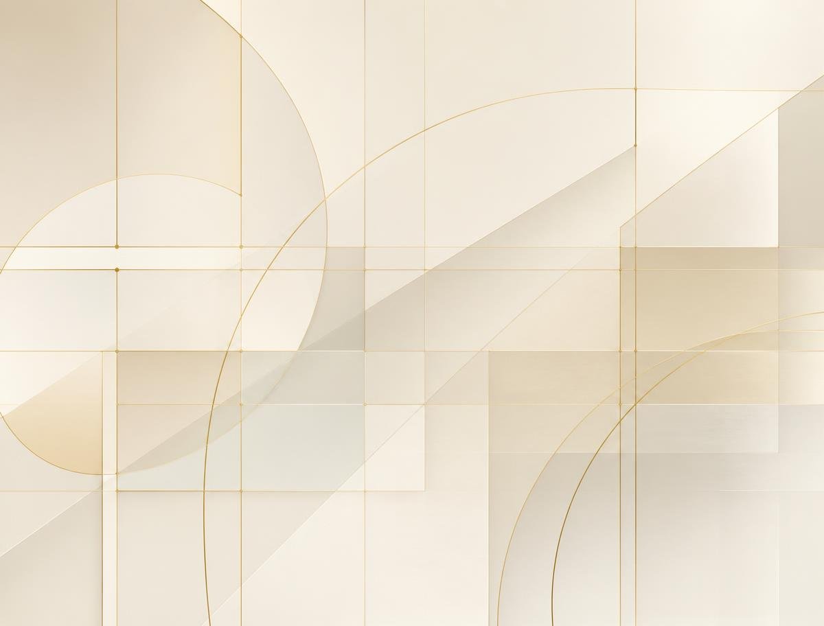 Composição abstrata de linhas e planos representando organização e método